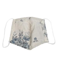 Pre Owned Non-Medical Handmade White Floral Printed Cotton Face Mask - Pack Of 2 (Available for UAE Customers Only)