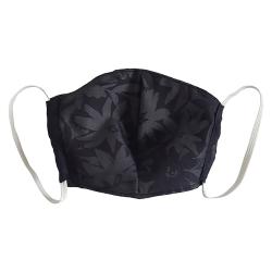 Non-Medical Handmade Dark Navy Blue Floral Printed Cotton Face Mask - Pack Of 2 (Available for UAE Customers Only)