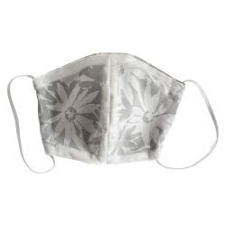 Pre Owned Non-Medical Handmade White Floral Printed Cotton Face Mask - Pack Of 2 (Available for UAE Customers Only)
