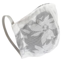 Pre Owned Non-Medical Handmade White Floral Printed Cotton Face Mask - Pack Of 2 (Available for UAE Customers Only)