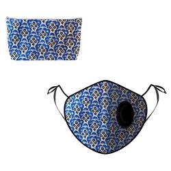 Fine Guard By Caroline Reusable N95 Face Mask, Greek Vacay - Medium (Available for UAE Customers Only)