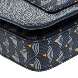 مملوكة مسبقًا Faure Le Page Blue Leather Calibre 21 Top Handle Bag