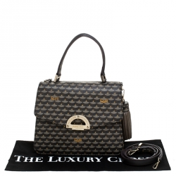 Fauré Le Page Grey Coated Canvas Parade Top Handle Bag