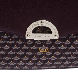 Pre Owned Faure Le Page Burgundy Coated Canvas and Leather Parade Top Handle Bag