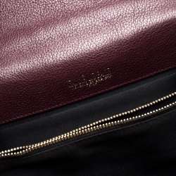 Pre Owned Faure Le Page Burgundy Coated Canvas and Leather Parade Top Handle Bag