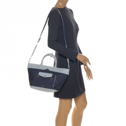 Pre Owned Faure Le Page Grey Toile Ecailles Carry on Tote