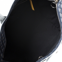 Pre Owned Faure Le Page Grey Toile Ecailles Carry on Tote