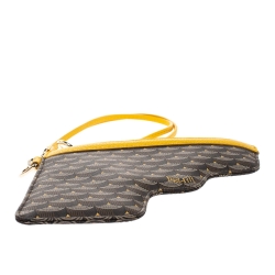 Pre Owned حقيبة صغيرة فور لو باج حمالة معصم Calibre 22 كانفاس مقوى صفراء