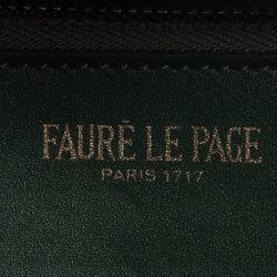 Pre Owned Faure Le Page Green Coated Canvas Continental Wallet