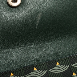 Pre Owned Faure Le Page Green Coated Canvas Continental Wallet