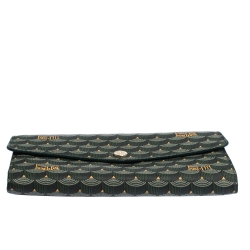 Pre Owned Faure Le Page Green Coated Canvas Continental Wallet