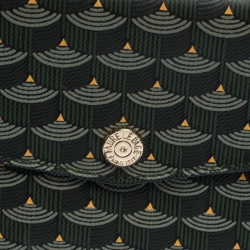 Pre Owned Faure Le Page Green Coated Canvas Continental Wallet