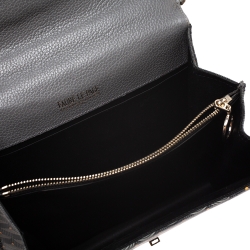 Faure Le Page Dark Grey Coated Canvas and Leather Parade Top Handle Bag