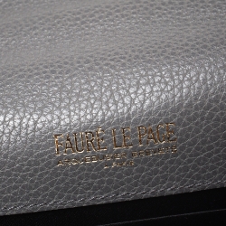 Faure Le Page Dark Grey Coated Canvas and Leather Parade Top Handle Bag