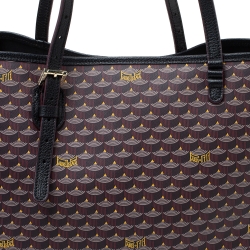 Fauré Le Page Burgundy Monogram Canvas and Leather Daily Battle Tote