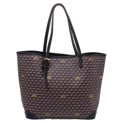 Fauré Le Page Burgundy Monogram Canvas and Leather Daily Battle Tote