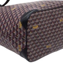 Fauré Le Page Burgundy Monogram Canvas and Leather Daily Battle Tote