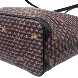 Fauré Le Page Burgundy Monogram Canvas and Leather Daily Battle Tote