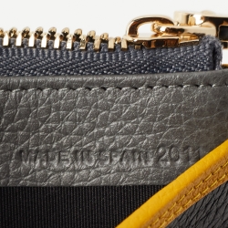 Faure Le Page Multicolor Coated Canvas and Leather Zip Card Holder