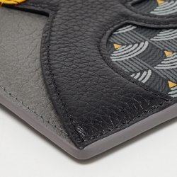 Faure Le Page Multicolor Coated Canvas and Leather Zip Card Holder