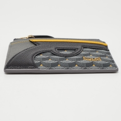 Faure Le Page Multicolor Coated Canvas and Leather Zip Card Holder