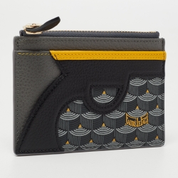 Faure Le Page Multicolor Coated Canvas and Leather Zip Card Holder