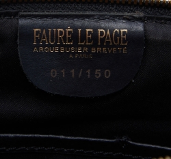 Faure Le Page Multicolor Coated Canvas and Leather Wristlet Clutch