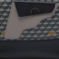 Faure Le Page Multicolor Coated Canvas and Leather Wristlet Clutch