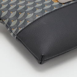 Faure Le Page Multicolor Coated Canvas and Leather Wristlet Clutch