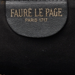Pre Owned Faure Le Page Burgundy Coated Canvas and Leather Wristlet Pouch