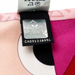 مملوكة مسبقًا Fendi Multicolor Monster Eye Printed Silk Bandeau Scarf 