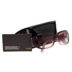 Pre Owned Fendi Purple FS422 Rectangle Sunglasses