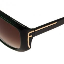 Pre Owned Fendi Green FS5327 Square Sunglasses