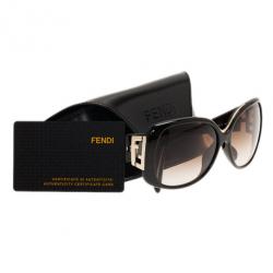 مملوكة مسبقًا Fendi Black FS5290 Square Sunglasses