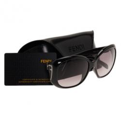 مملوكة مسبقًا نظارة شمسية فندي FS5329 سوداء كبيرة مربعة