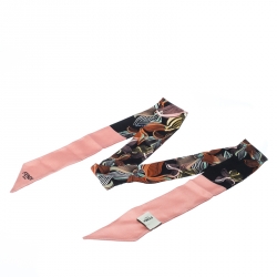 Pre Owned وشاح فندي أورشيديا باندو بابل غام حرير تولي تول بنقوش متعددة الألوان