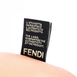 Pre Owned  وشاح بندانة فندي بامبولين مانغوليا جاكارد تولي حرير وردي