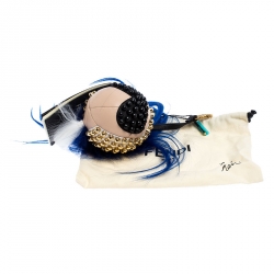 Pre Owned Fendi Blue Leather Punkito Bag Charm