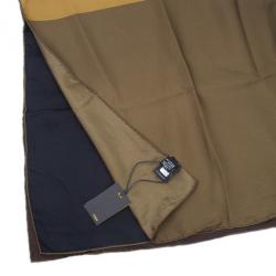 Pre Owned Fendi Brown Color Block Square Scarf
