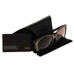 Pre Owned نظارة شمس فندي زوكينو عين قطة رمادي