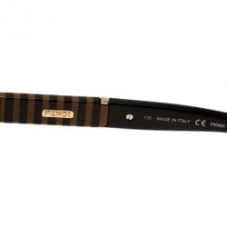 Pre Owned Fendi Beige Pequin 5350 Round Sunglasses