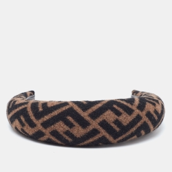 Fendi Brown Zucca Wool & Cashmere Headband