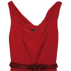 مملوكة مسبقًا Fendi Cowl Neck Gathered Dress S