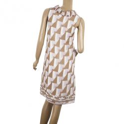 Pre Owned Fendi Abito Georgette Shift Dress