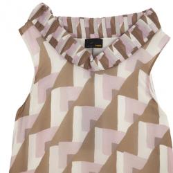 Pre Owned Fendi Abito Georgette Shift Dress