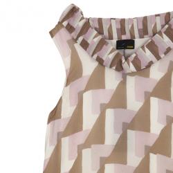 Pre Owned Fendi Abito Georgette Shift Dress