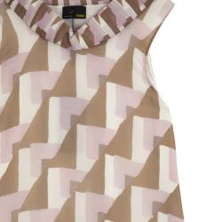 Pre Owned Fendi Abito Georgette Shift Dress