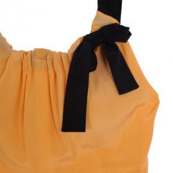 Pre Owned Fendi Silk Crepe Asymmetrical Dress S