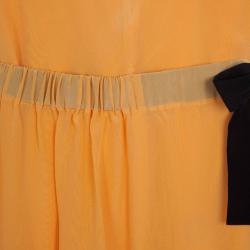 Pre Owned Fendi Silk Crepe Asymmetrical Dress S