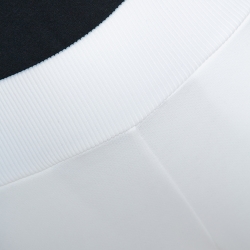 Pre Owned Fendi White Knit Logo Stripe Detail Track Pants XS